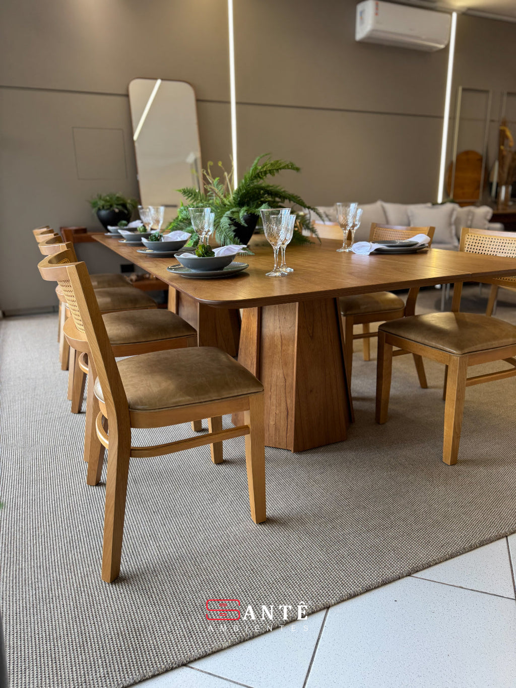 Mesa Cabana 280X120 2 Bases Moveis Santê Ambientes