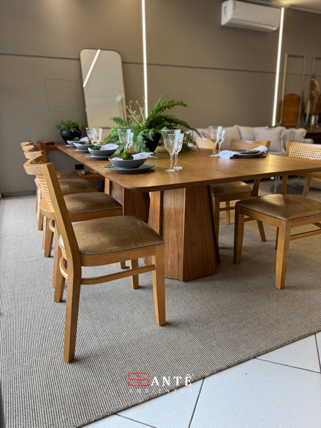 Mesa Cabana 280X120 2 Bases Moveis Santê Ambientes