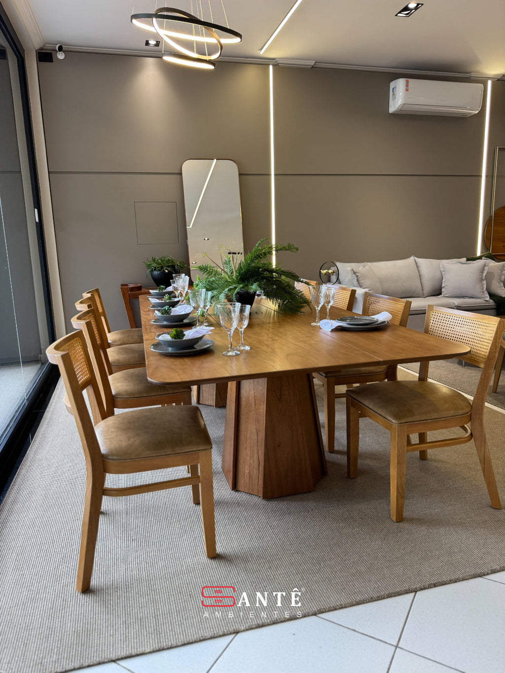 Mesa Cabana 280X120 2 Bases Moveis Santê Ambientes
