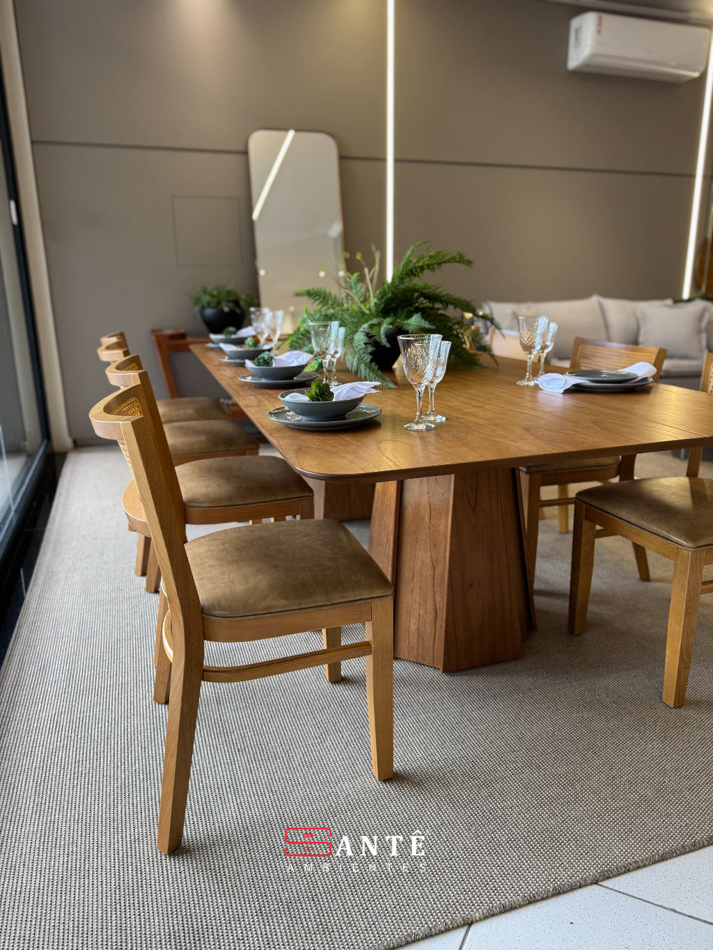 Mesa Cabana 280X120 2 Bases Moveis Santê Ambientes