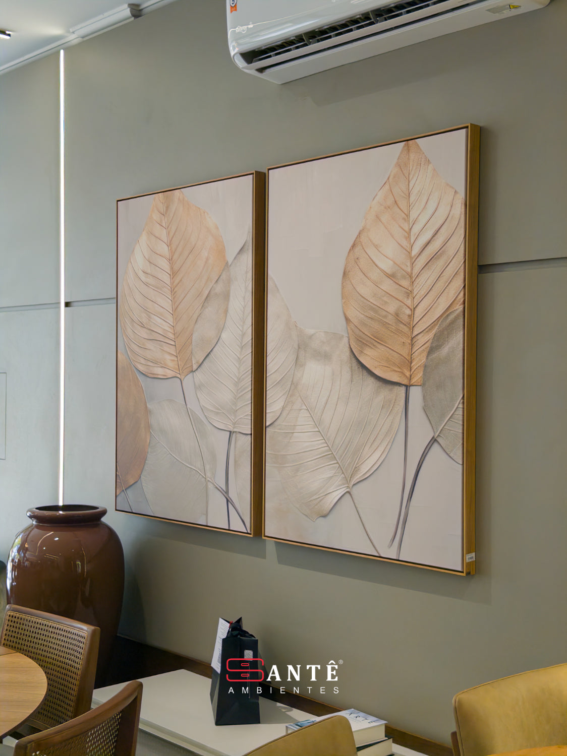 Quadro Linha Canvas C/ Mold Leart Santê Ambientes