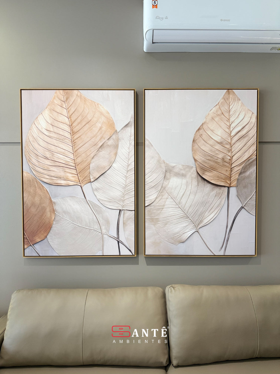 Quadro Linha Canvas C/ Mold Leart Santê Ambientes