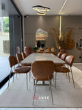 Mesa Am Milao 200X100 Mdf Aço Mobilia Santê Ambientes