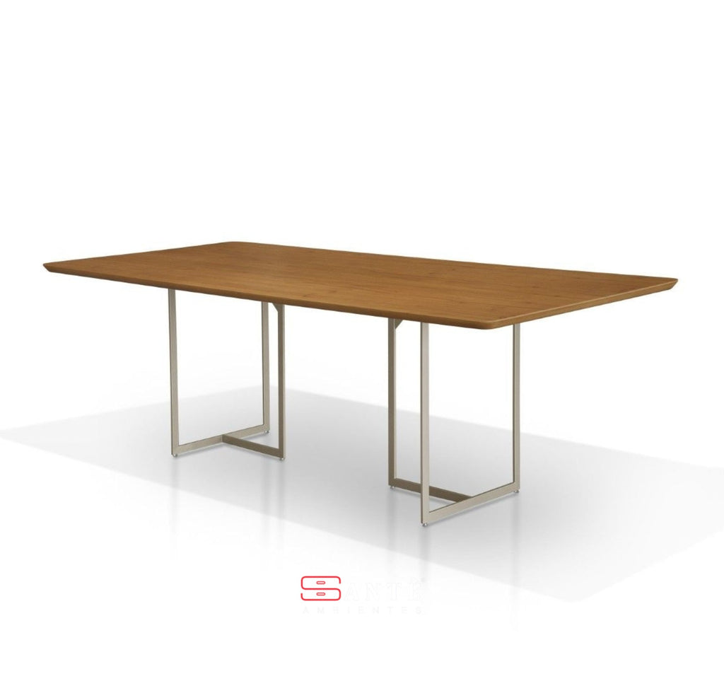 Mesa Am Milao 200X100 Mdf Aço Mobilia Santê Ambientes