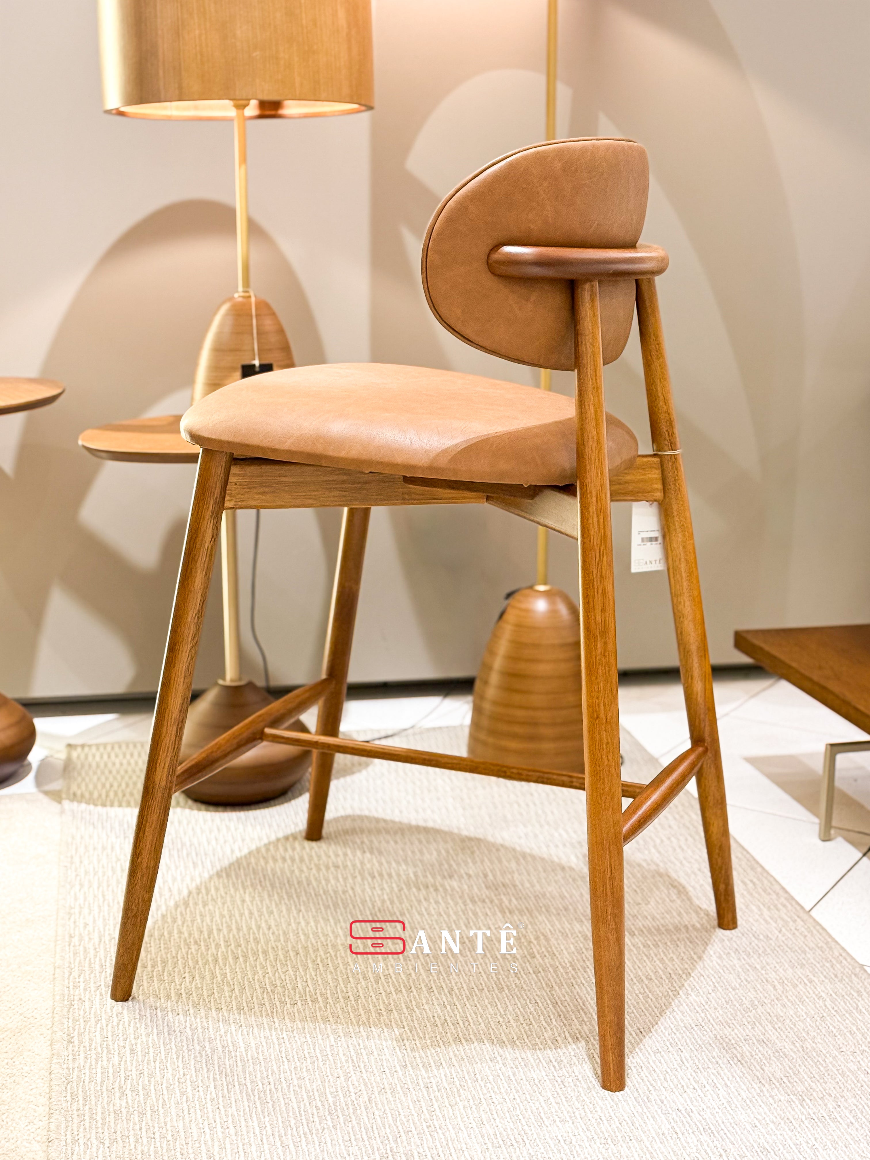 Banqueta Mey Simone Marron Caramelo Ref 8057